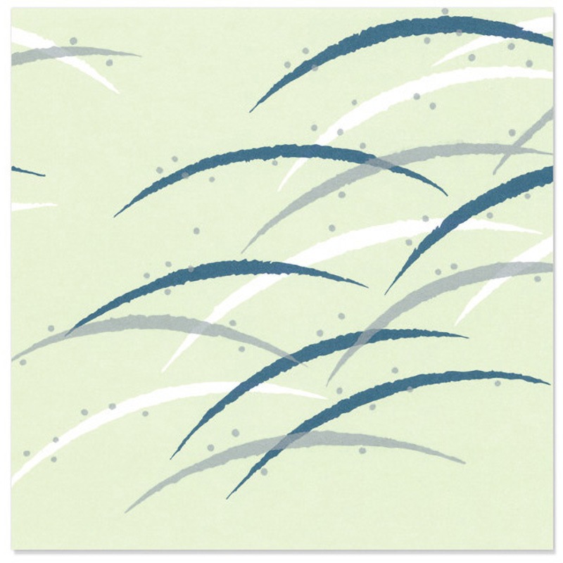 S-255B 包装紙 Sラップ (ススキ 青 全判) マルアイ 1パック(100枚) S-255B