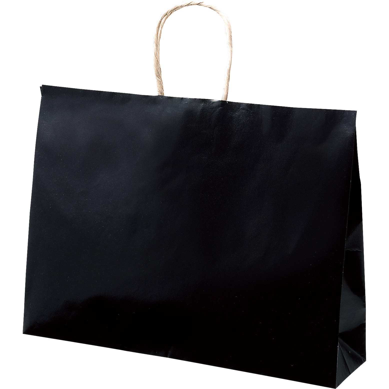紙袋 クラフトブラック ヤマニパッケージ 手提袋 【通販モノタロウ】