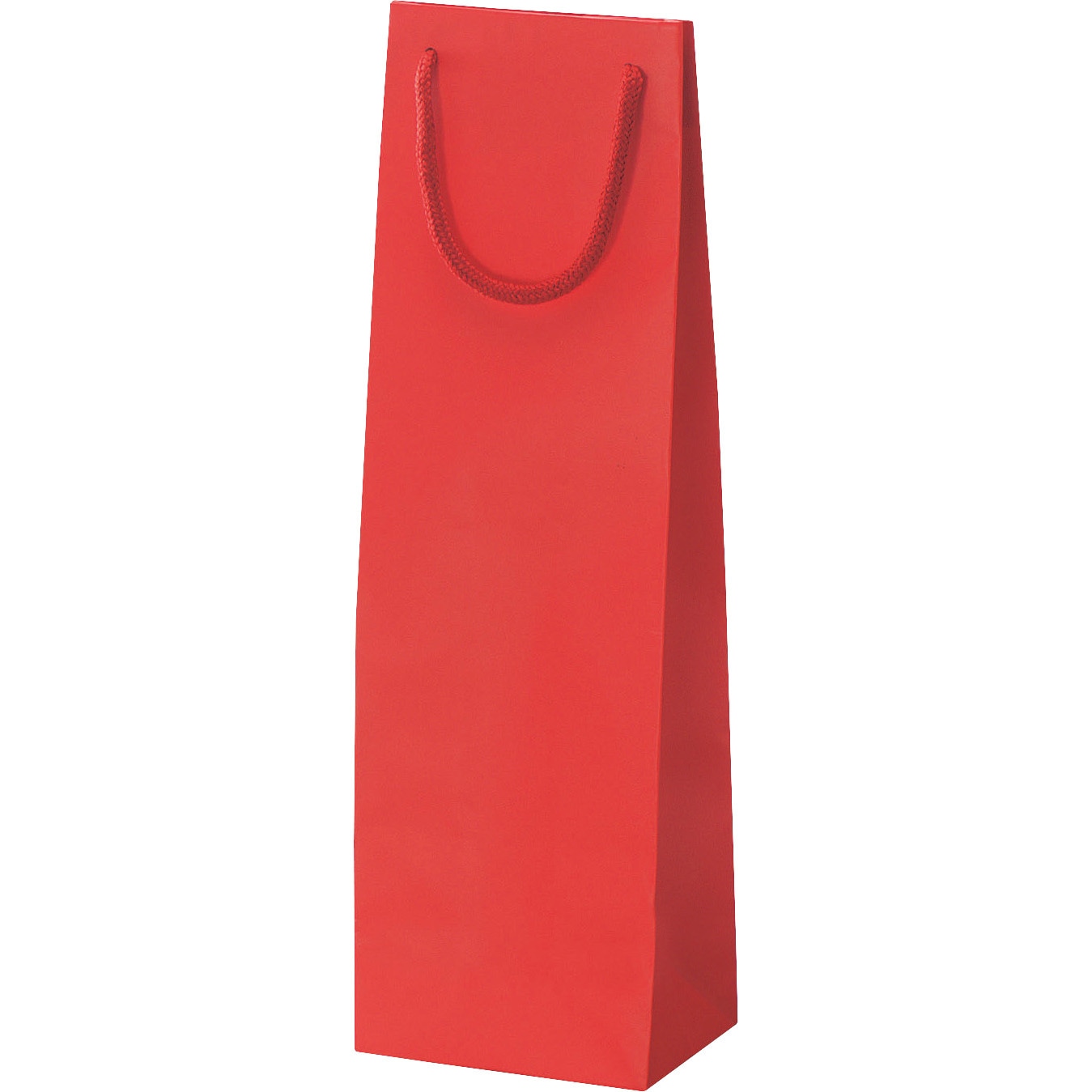 YW-4 ワイン1本用 紙手提袋 ヤマニパッケージ マット赤色