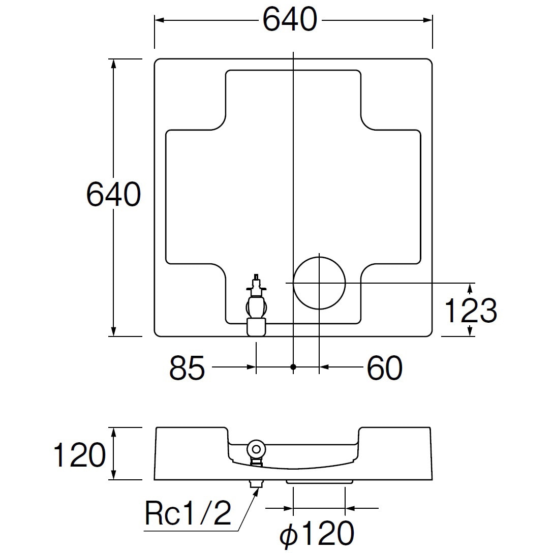 サンエイ SANEI 洗濯機パン 洗濯機用水栓付 H5410S-640 H5410S-640 洗濯機パン(洗濯機用水栓付) SANEI(旧:三栄水栓製作所