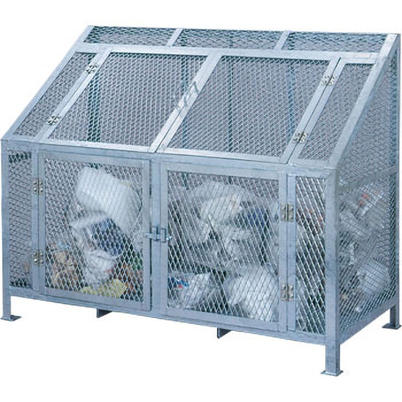 CS-08 ダストBOX サンカ シルバー色 容量750L 幅1500mm奥行700mm高さ1200mm  CS-08