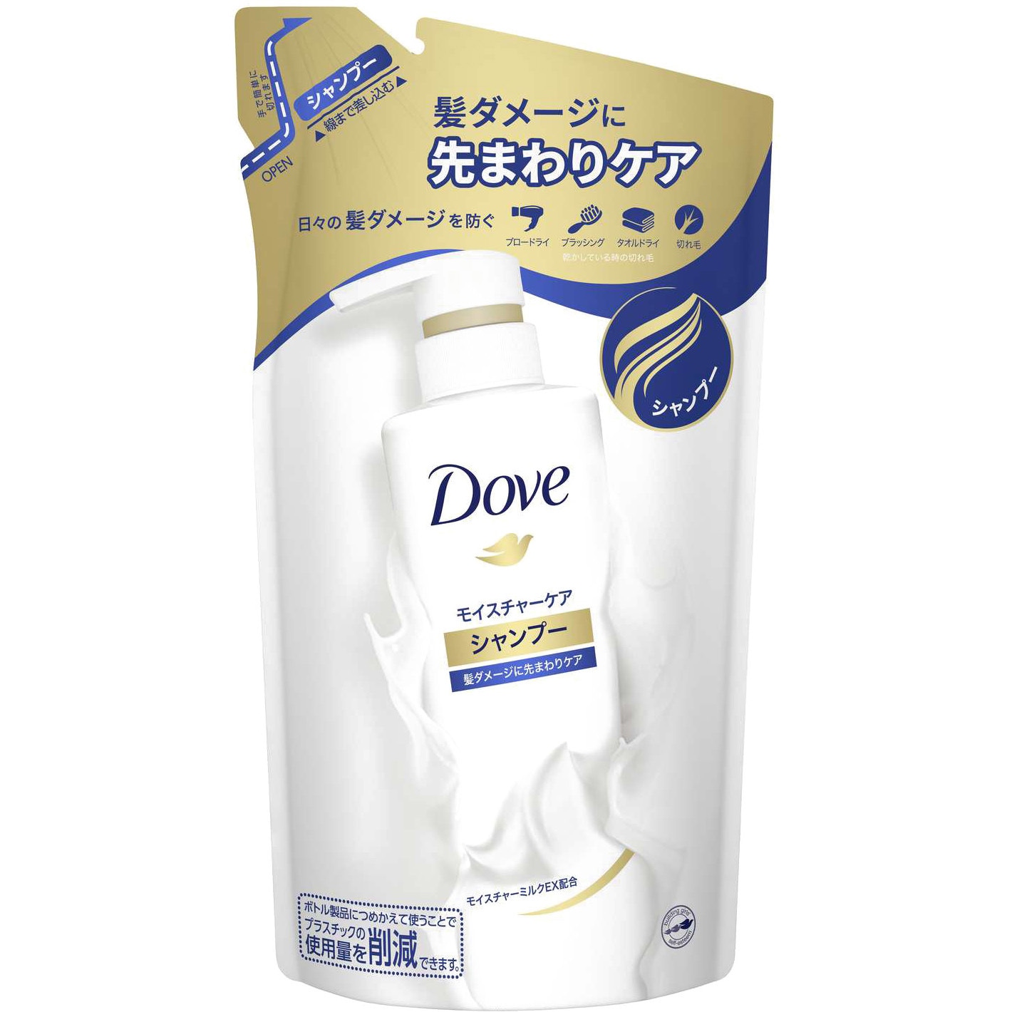 ダヴ モイスチャーケアシャンプー ユニリーバ・ジャパン 詰替 1個(350g