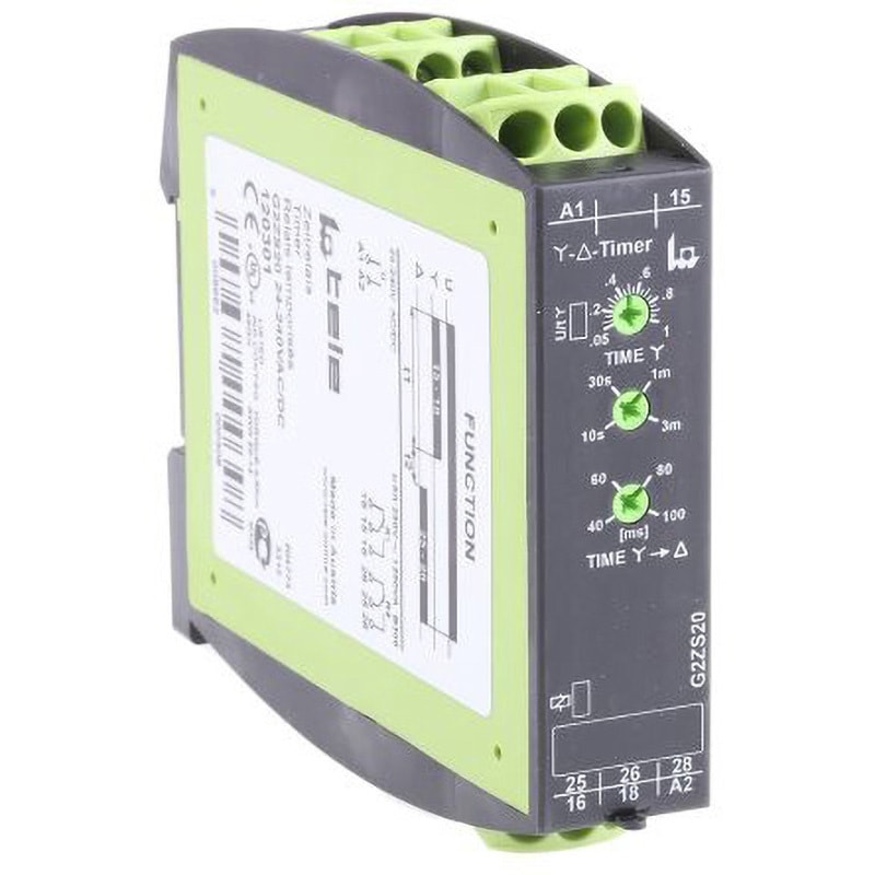 G2ZS20 24-240V AC/DC Tele 遅延リレー スターデルタスイッチ TELE G2ZS20シリーズ DINレール 電源電圧(V):24→240ac/dc 2NO/2NC  1個