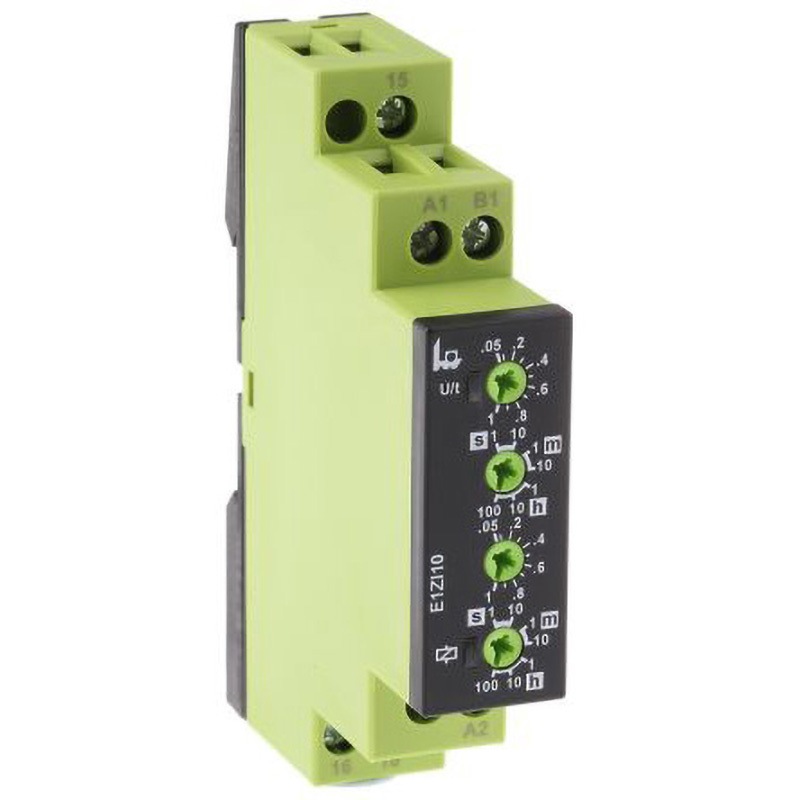 E1ZI10 12-240V AC/DC Tele 遅延リレー TELE DINレール 電源電圧(V):12→240ac/dc E1ZI10シリーズ NO/NC 8A  1個