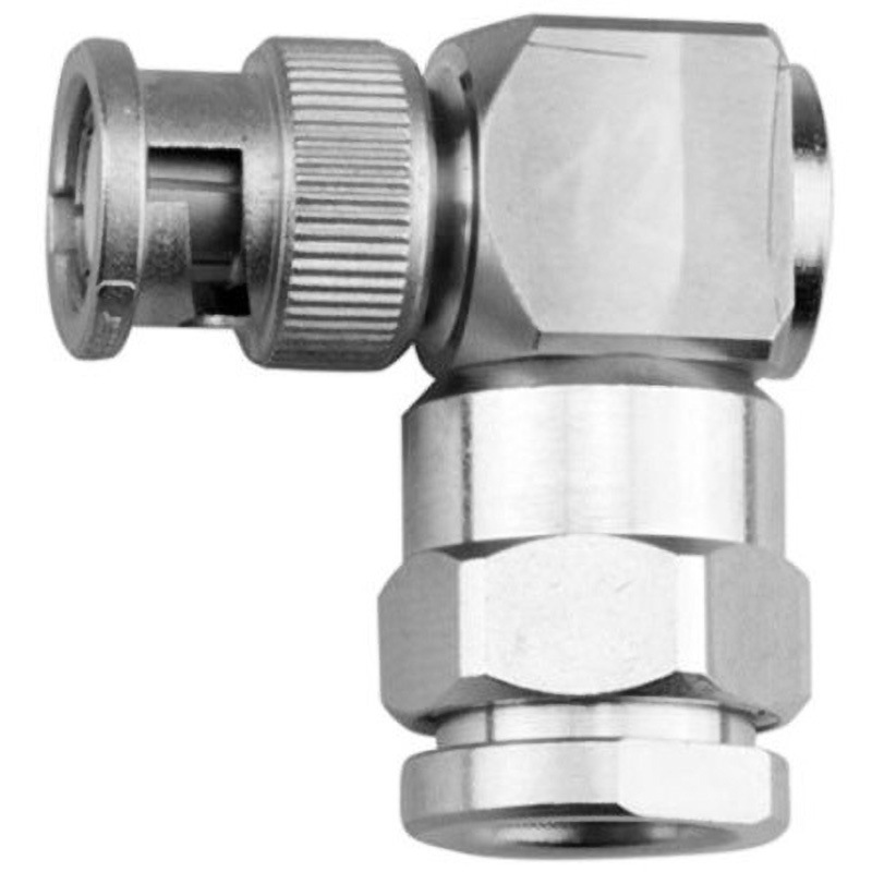 J01000B1195 Telegartner BNCコネクタ プラグ Telegartner オス ライトアングル ケーブルマウント クランプ  1個 J01000B1195