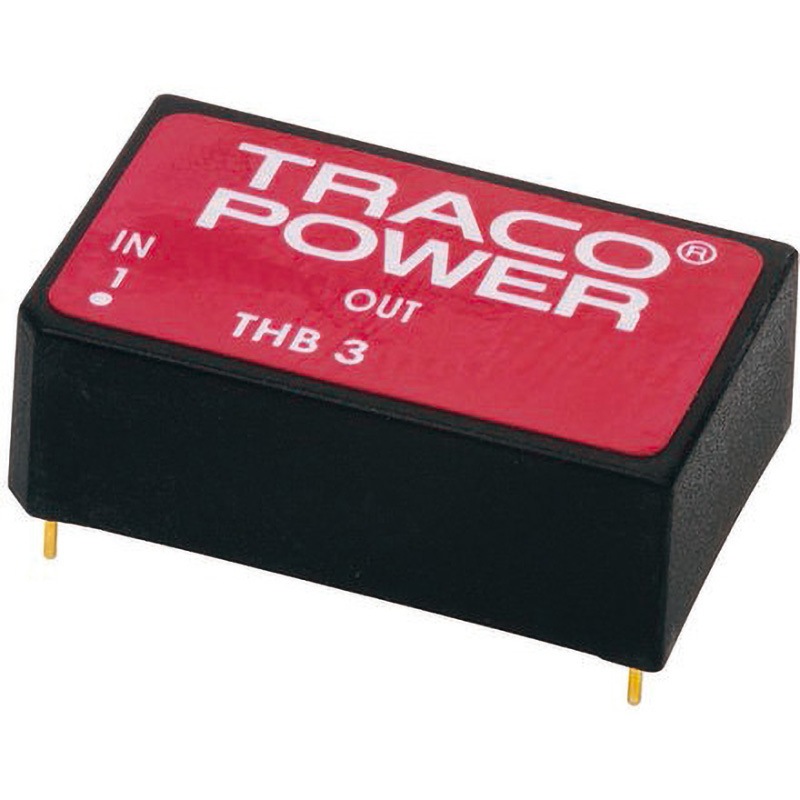 THB 3-4811 TRACOPOWER 絶縁DC-DCコンバータ THB 3 TRACO POWER DC5V 600mA DC48V 入力電圧レンジ36→75dcV 奥行10.5mm 1個