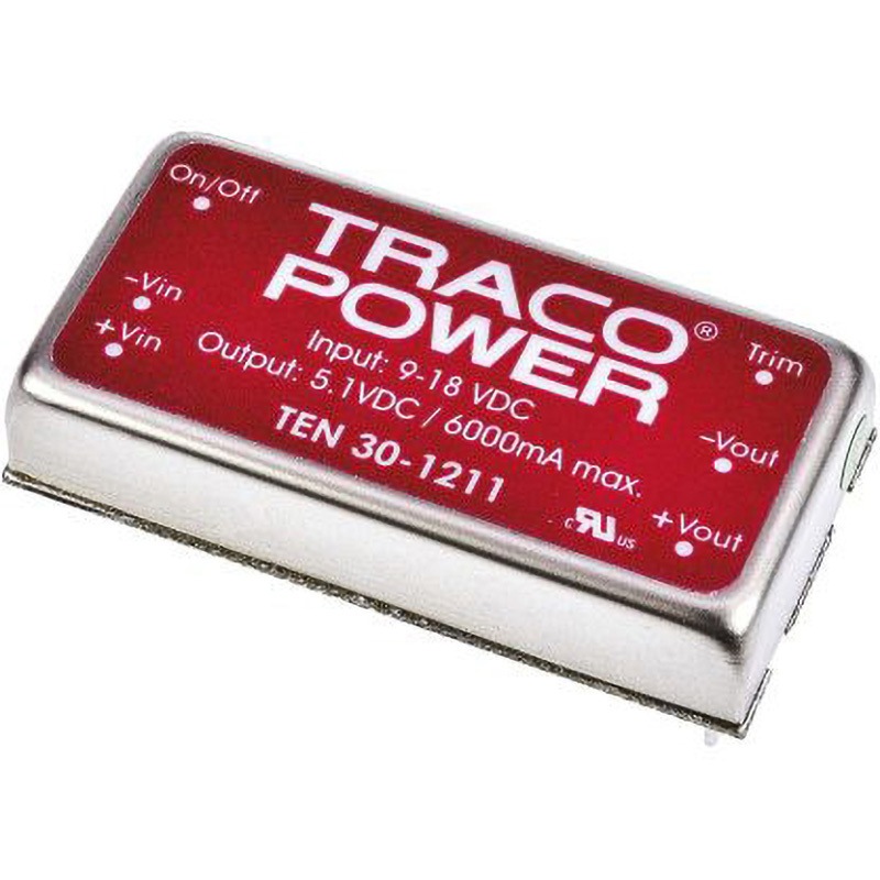 TEN 30-1222 TRACOPOWER 絶縁DC-DCコンバータ TEN 30 TRACO POWER ±1.25A 出力電圧(V):±12dc 絶縁電圧(kV):1.6dc@60s 幅50.8mm奥行10.2mm 1セット(10個) 60,390円
