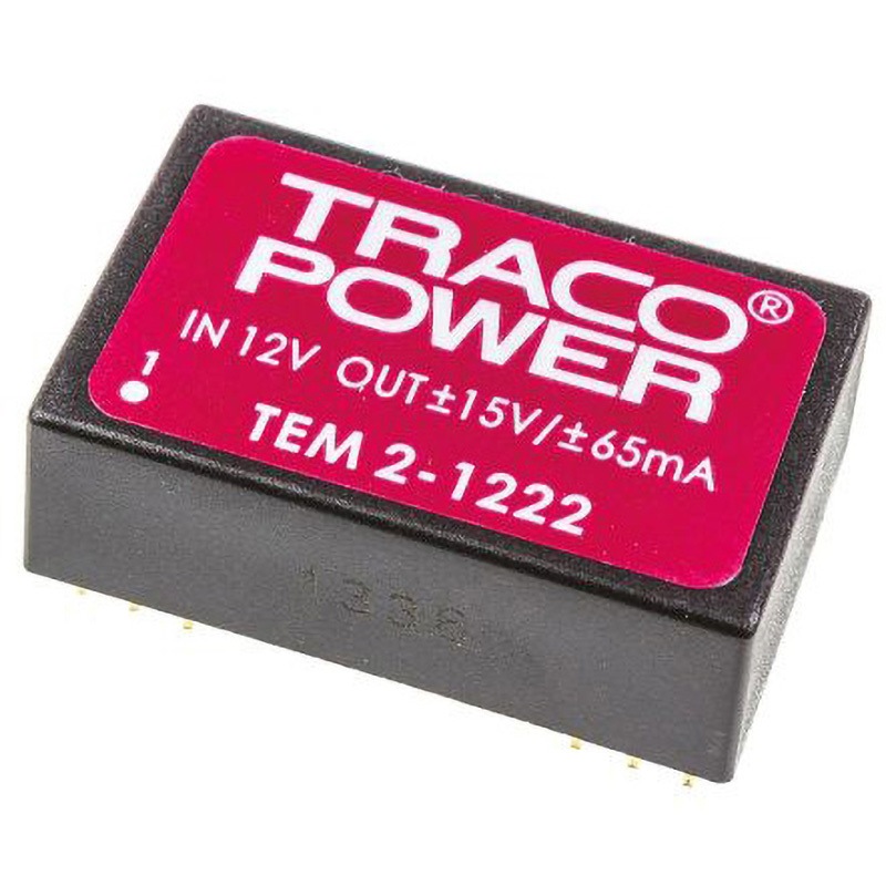 TEM 2-1222 TRACOPOWER 絶縁DC-DCコンバータ TEM 2 TRACO POWER 出力電圧(V):±15dc ±65mA DC12V 幅20.3mm奥行10.2mm 1セット(10個)