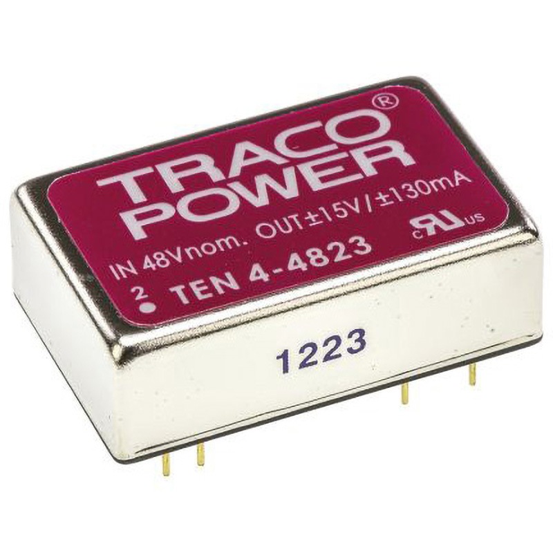 TEN 4-4823 TRACOPOWER 絶縁DC-DCコンバータ TEN 4 TRACO POWER 出力電圧(V):±15dc ±130mA DC48V 奥行10mm 1個 7,222円