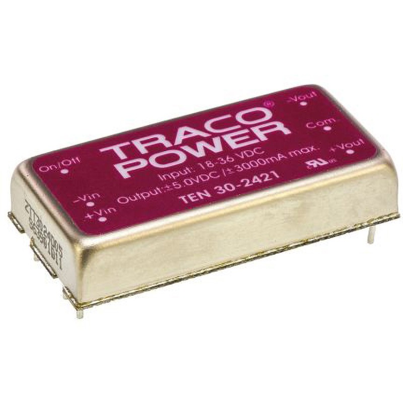 TEN 30-2421 TRACOPOWER 絶縁DC-DCコンバータ TEN 30 TRACO POWER ±3A 出力電圧(V):±5dc 絶縁電圧(kV):1.6dc@60s DC24V 幅50.8mm奥行10.2mm 1個 8,745円