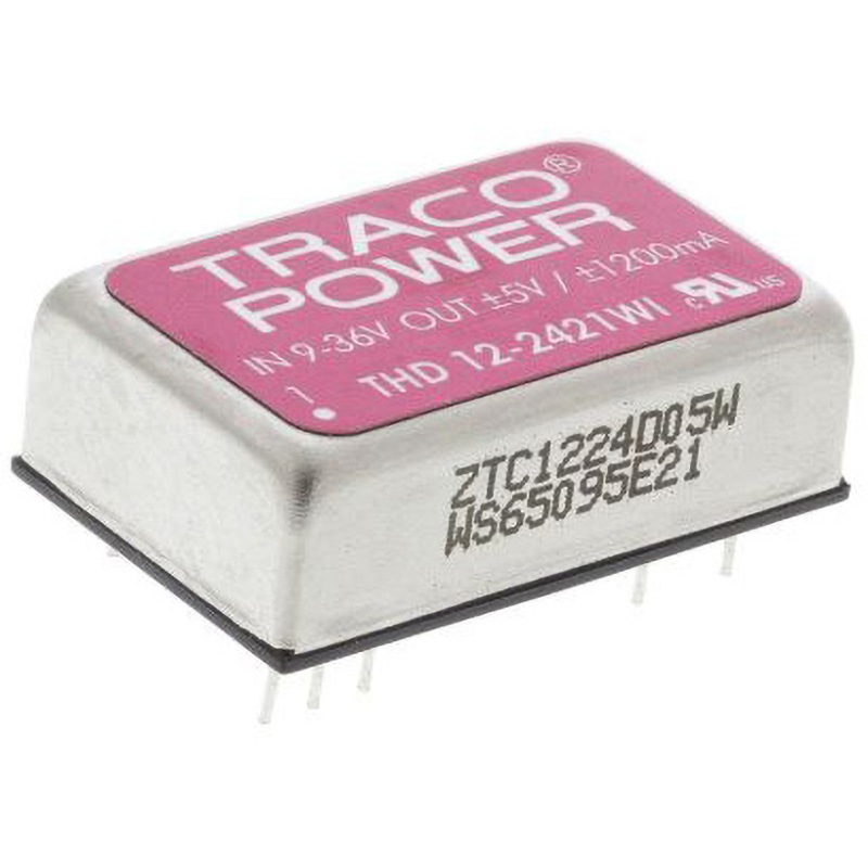 THD 12-2421WI TRACOPOWER 絶縁DC-DCコンバータ THD 12WI TRACO POWER ±1.2A 出力電圧(V):±5dc DC24V 奥行10.2mm 1個
