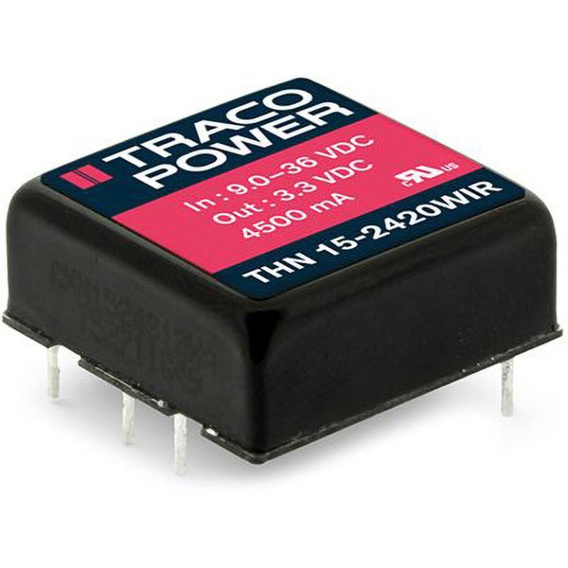 THN 15-2421WIR TRACOPOWER 絶縁DC-DCコンバータ THN 15WIR TRACO POWER ±1.5A 出力電圧(V):±5dc DC24V  1セット(10個)