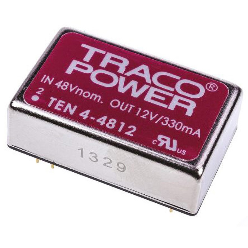 TEN 4-4812 TRACOPOWER 絶縁DC-DCコンバータ TEN 4 TRACO POWER DC12V 330mA DC48V 入力電圧レンジ18→72dcV 奥行10mm 1個