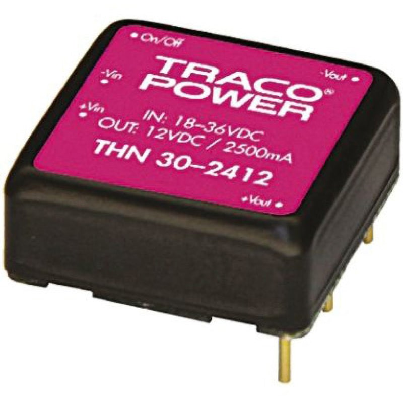 THN 30-1212 TRACOPOWER 絶縁DC-DCコンバータ THN 30 TRACO POWER 2.5A DC12V 入力電圧レンジ9→18dcV  1個