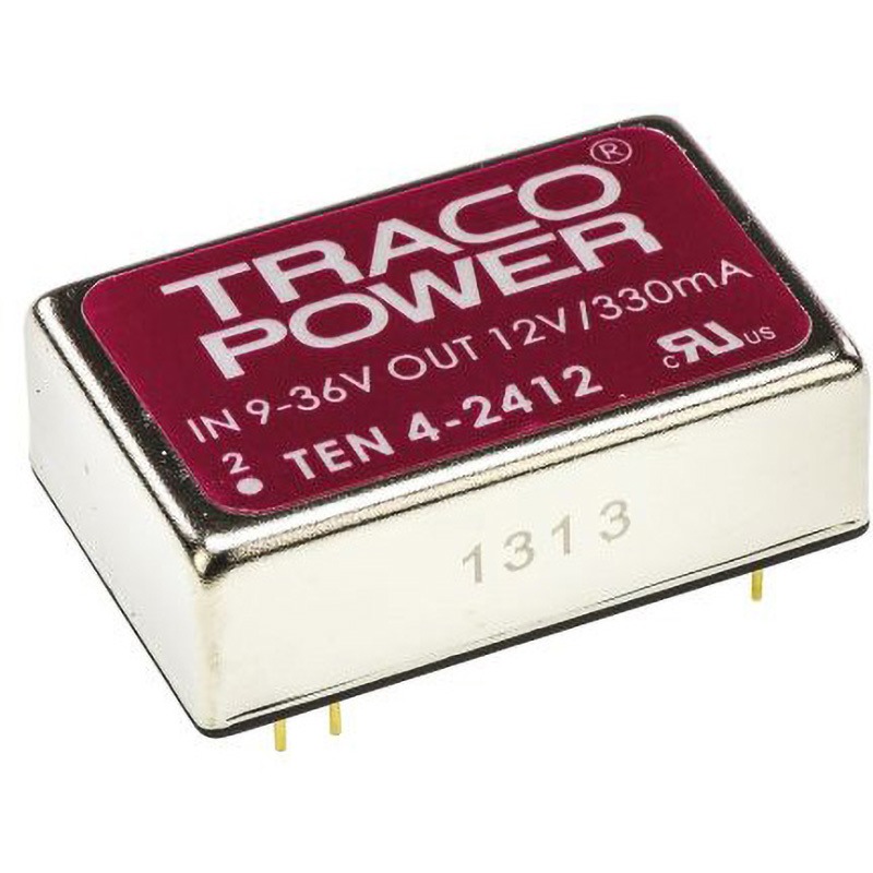 TEN 4-2412 TRACOPOWER 絶縁DC-DCコンバータ TEN 4 TRACO POWER DC12V 330mA 絶縁電圧(kV):1.5dc DC24V  1セット(10個)