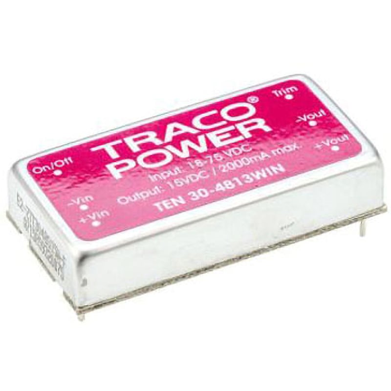 TEN 30-4813WIN TRACOPOWER 絶縁DC-DCコンバータ TEN 30WIN TRACO POWER 2A DC15V DC48V 入力電圧レンジ18→75dcV 奥行10.2mm 1個