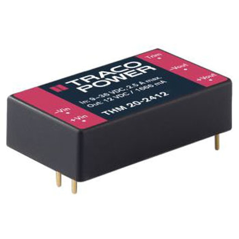 THM 20-2415 TRACOPOWER 絶縁DC-DCコンバータ THM 20 TRACO POWER 833mA DC24V 入力電圧レンジ18→36dcV  1セット(10個)