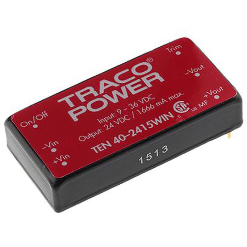 TEN 40-2415WIN TRACOPOWER 絶縁DC-DCコンバータ TEN 40WIN TRACO POWER 1.67A DC24V 絶縁電圧(kV):1.5dc  1セット(10個)