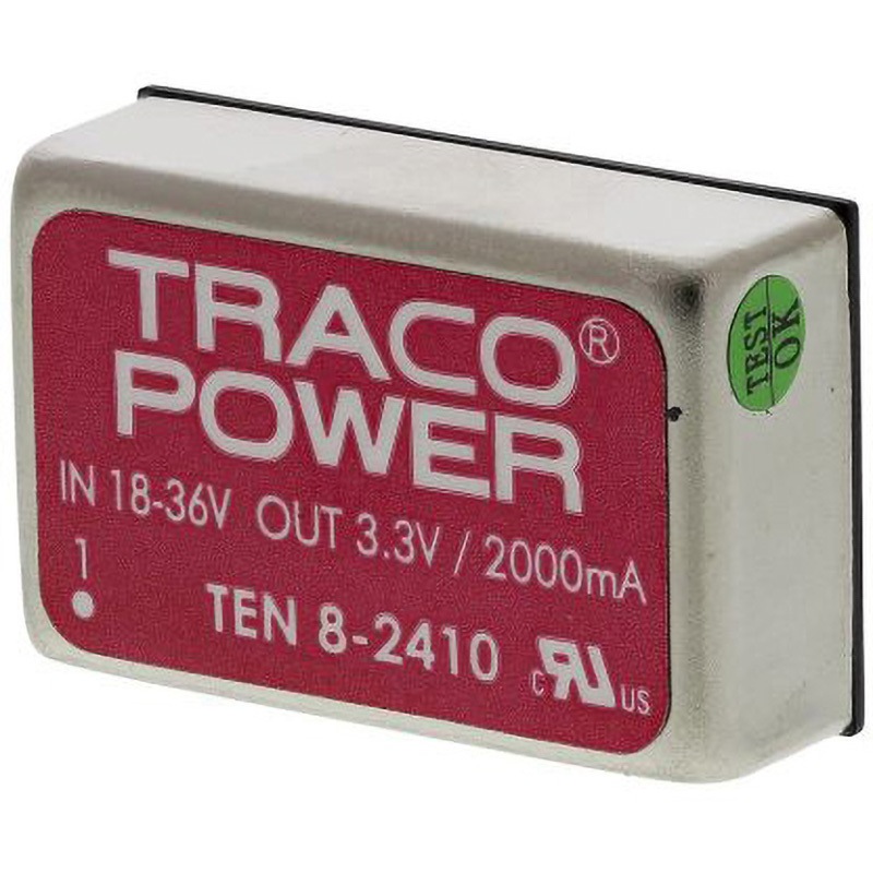 TEN 8-2410 TRACOPOWER 絶縁DC-DCコンバータ TEN 8 TRACO POWER 2A DC3.3V DC24V 入力電圧レンジ18→36dcV 奥行10.2mm 1個