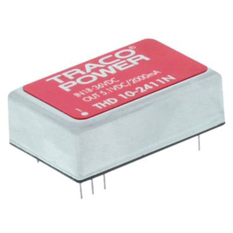 THD 10-1211N TRACOPOWER 絶縁DC-DCコンバータ THD 10N TRACO POWER 2A DC5.1V 絶縁電圧(kV):1.5dc DC12V  1セット(10個)
