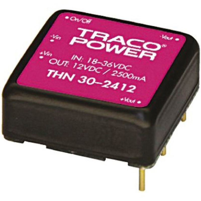 THN 30-4811 TRACOPOWER 絶縁DC-DCコンバータ THN 30 TRACO POWER 6A DC5V DC48V 入力電圧レンジ36→75dcV 奥行9.9mm 1個