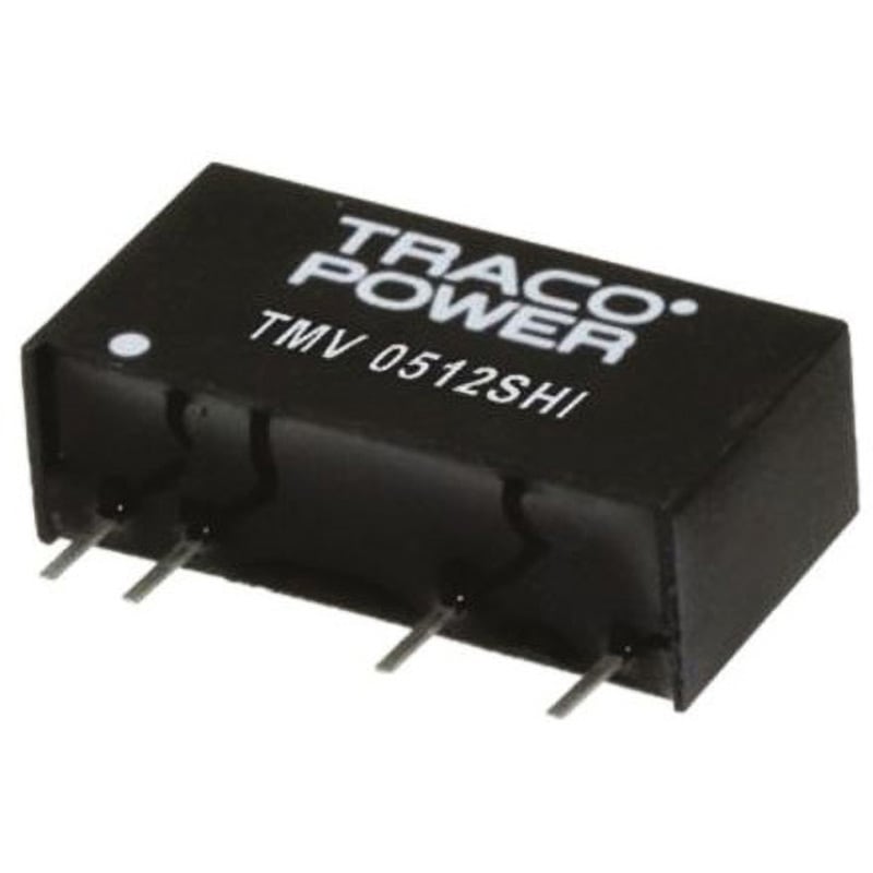 TMV 0505SHI TRACOPOWER 絶縁DC-DCコンバータ TMV HI TRACO POWER 1W DC5V 200mA 絶縁電圧(kV):5.2dc 入力電圧レンジ4.5→5.5dcV  1セット(10個) TMV 0505SHI