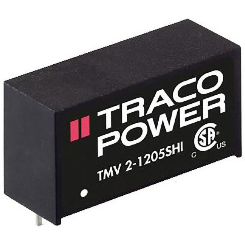 TMV 2-1509SHI TRACOPOWER 絶縁DC-DCコンバータ TMV 2HI TRACO POWER DC9V 222mA 絶縁電圧(kV):5.2(Rated for 1 Minute)dc DC15V  1セット(10個)