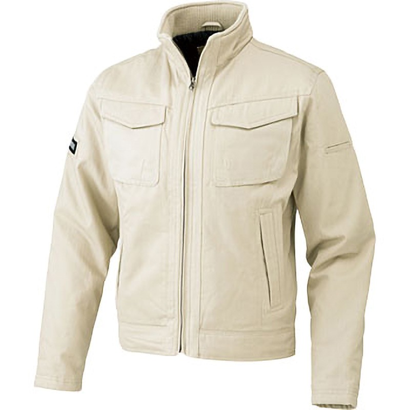 N119−2◯ DIESEL フード付き ミリタリージャケット ベージュ 3994-124 防寒ミリタリージャケット 3994-124 寅壱 ベージュ色 4L