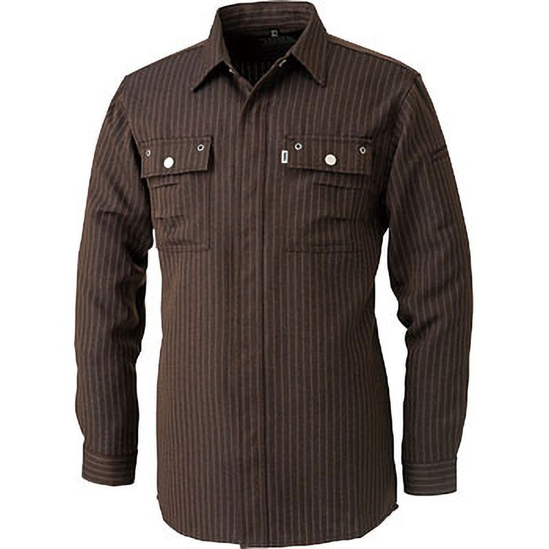 4309-125 長袖シャツ 4309-125 寅壱 鳶茶色 L着丈78cm