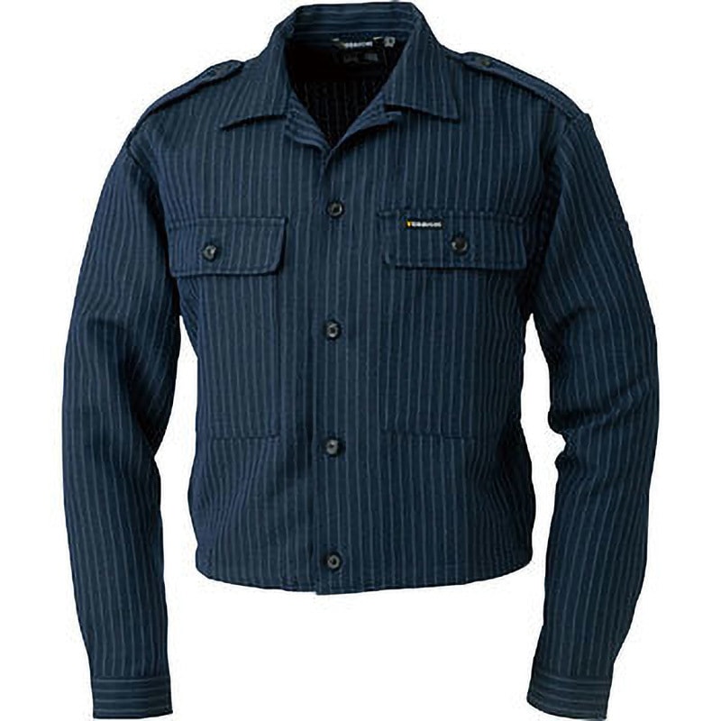 4309-146 ショートオープン 4309-146 寅壱 鳶長袖シャツ 濃紺色 5L