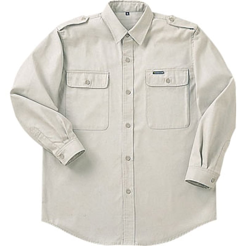 4441-609 アーミーシャツ 4441-609 寅壱 長袖 綿100% ベージュ色 3L着丈83cm