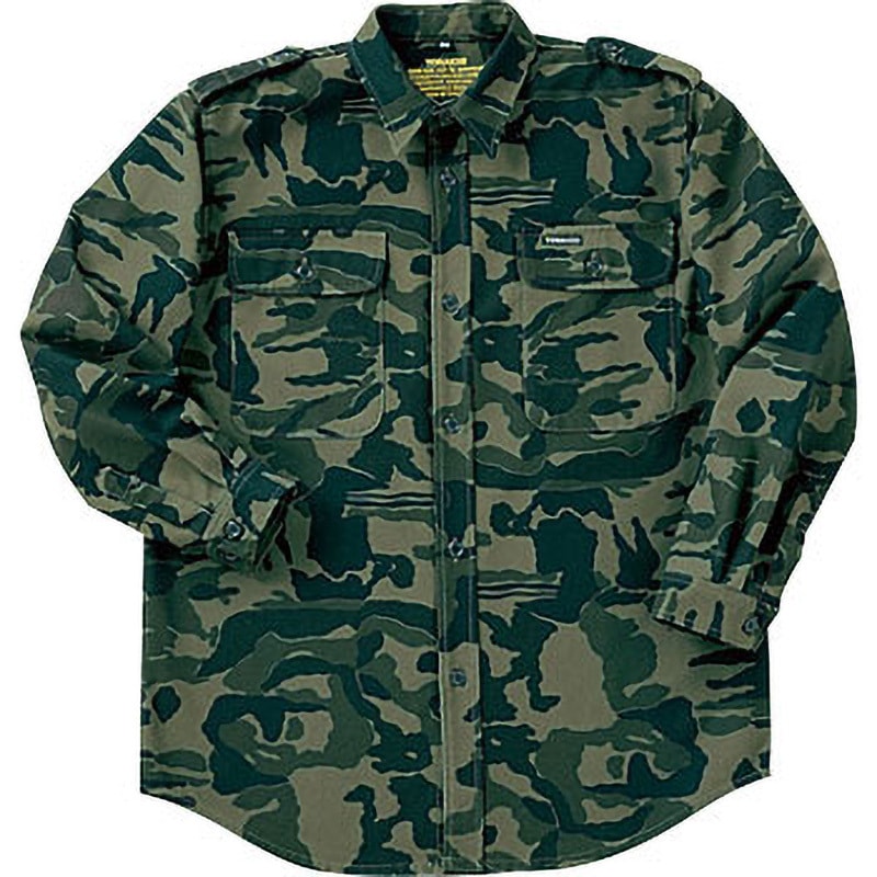 4441-619 アーミーシャツ厚手 4441-619 寅壱 長袖 サイズ3L着丈83cm