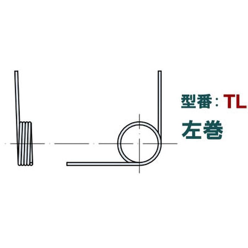 TL027A トーションばね(アーム角度90°) アキュレイト 内径5.0mm