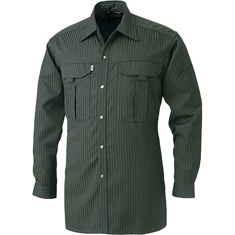 7160-125 長袖シャツ 7160-125 寅壱 混率ポリエステル90・綿10(昼夜織り)% スミグレー色 3L着丈85cm 5,013円