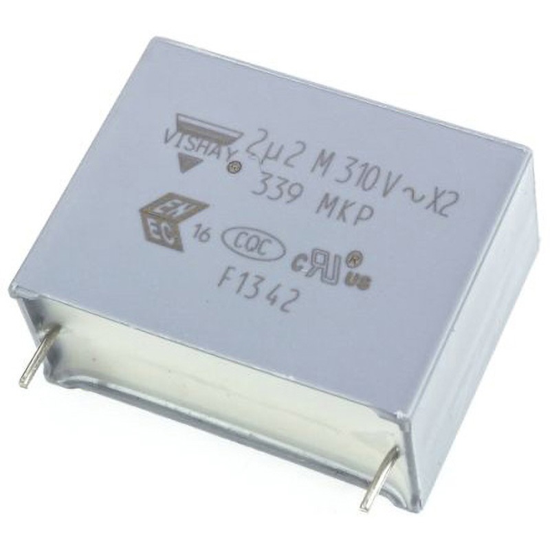 BFC233920225 Vishay ポリプロピレンフィルムコンデンサ VISHAY MKP 339シリーズ 許容差±20% スルーホール 静電容量2.2μF  1箱(100個)