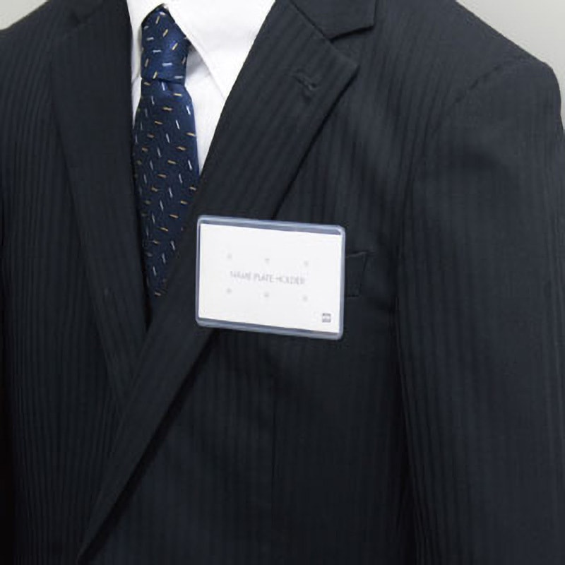 N-4 ソフト名札 名刺サイズ 両用クリップ オープン工業 1袋(10枚) N-4