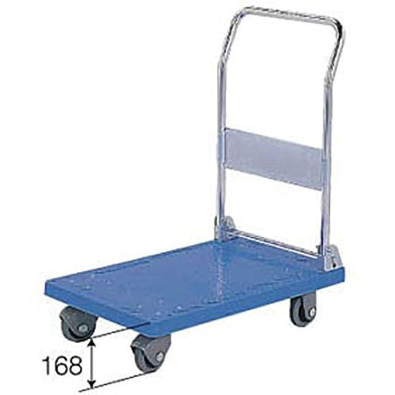 80330206BL503 静か台車 サンコー(三甲) PP製 荷重150kg ゴム車 荷台寸法711×458mm 1台