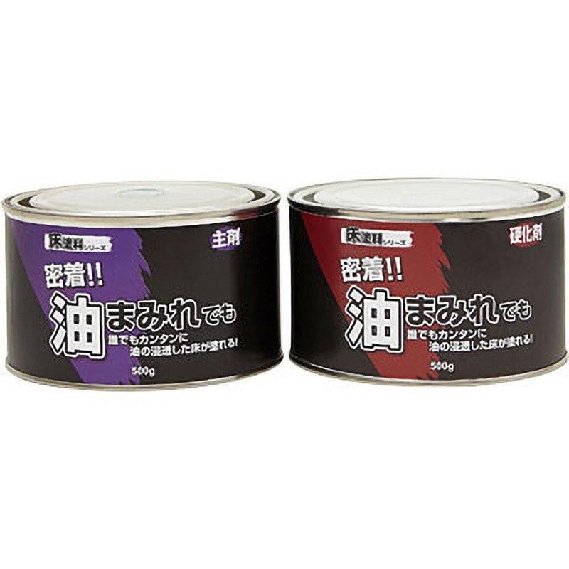 密着!!油まみれでもHC 染めQ(旧テロソン) コンクリート床面用 速乾 グリーン色  1セット(1kg)