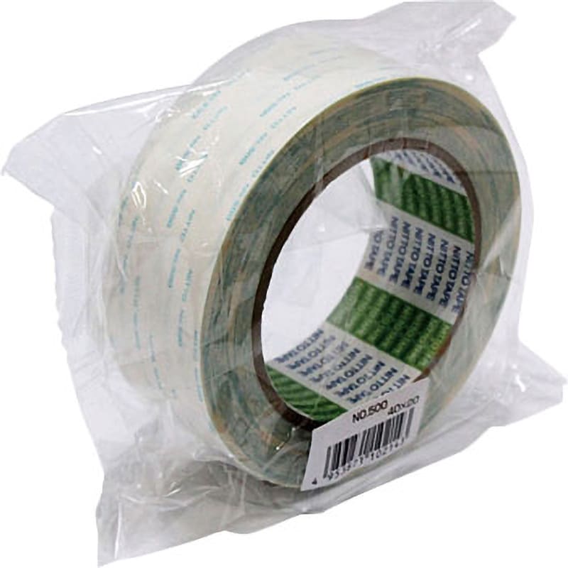 まとめ) 日東電工 一般用両面テープ N0.500 40mm×20m 500-40 1巻 〔×5