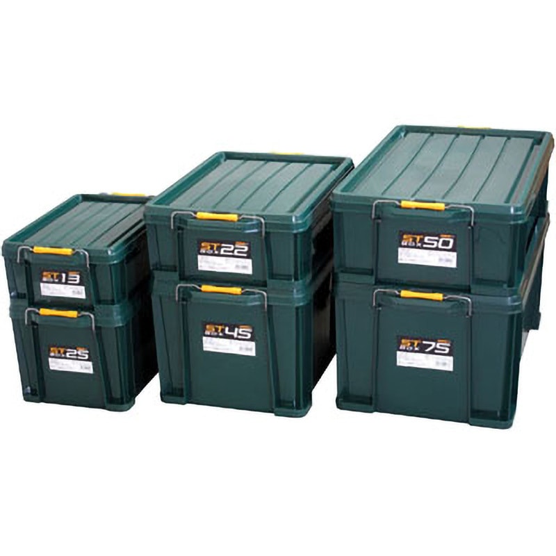 50 STボックス JEJアステージ バックル式 ダークグリーン色 容量42L 外