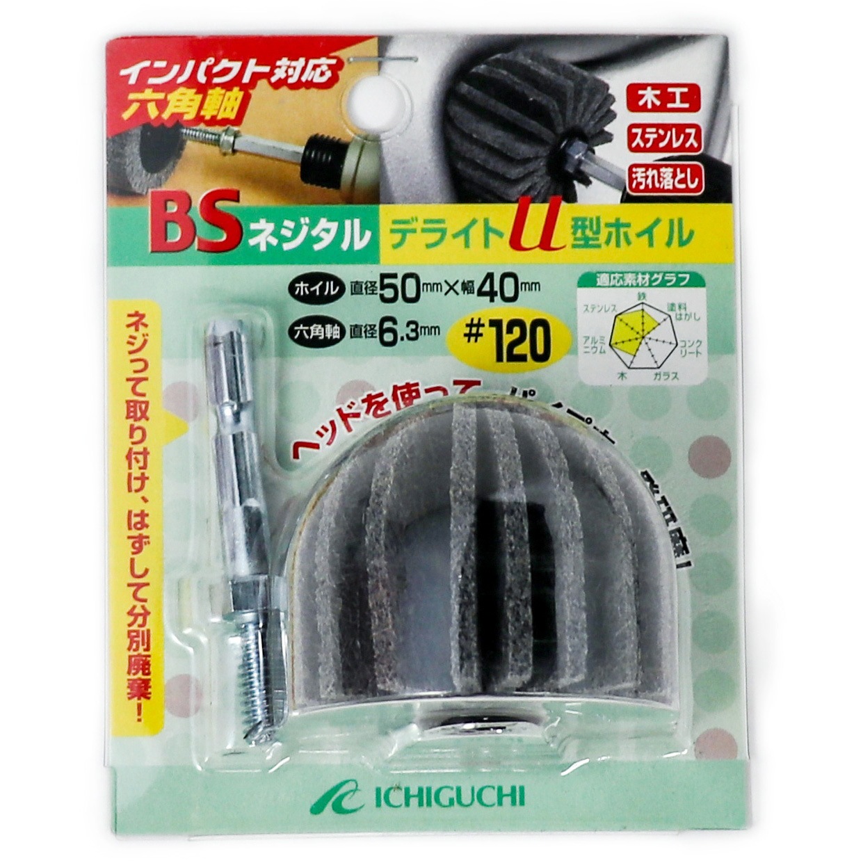 86600 BSネジタルデライトU型ホイル(六角軸) 1本 イチグチ 【通販