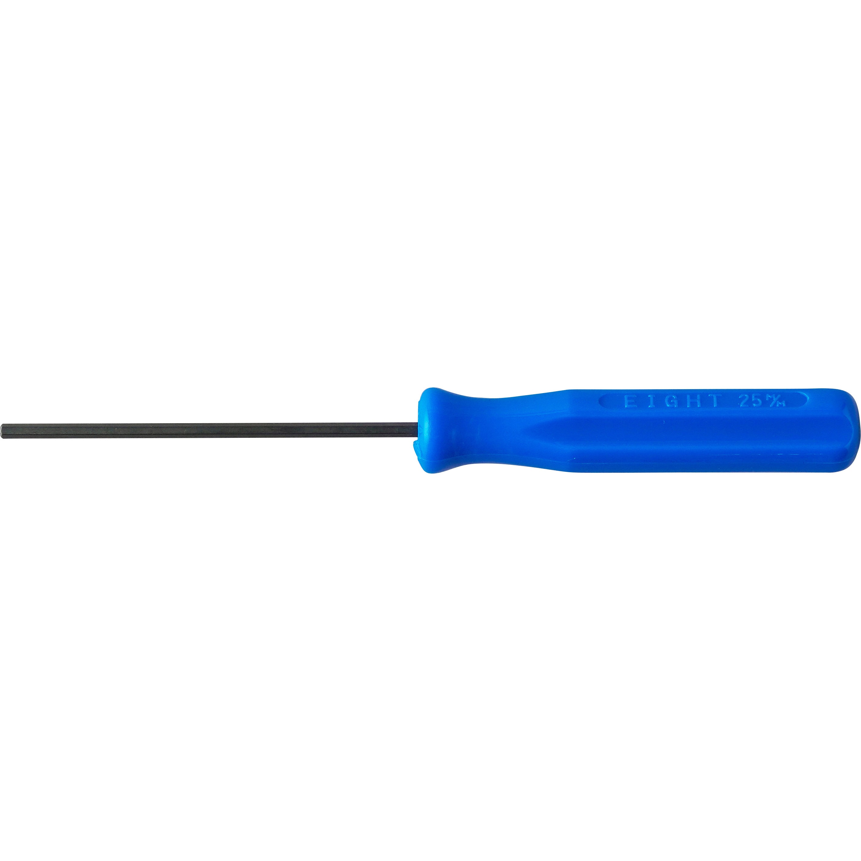 006-2.5MM 六角棒ドライバー エイト 単品 軸長75mm先端サイズ2.5mm
