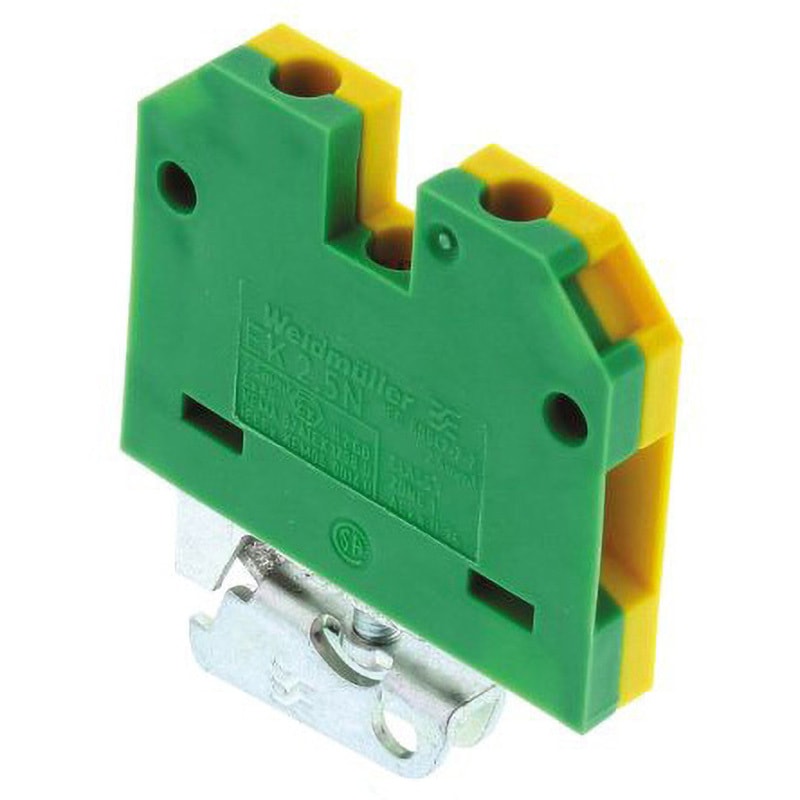 EK 2.5N -474360000 Weidmuller アース端子台， 埋め込みネジ ワイドミュラー 極数2 25A 800V  1袋(5個)