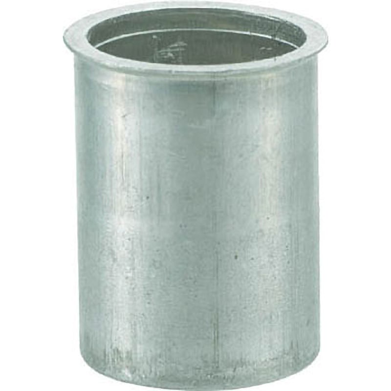 クリンプナット（スチールクリンプナット(スチール BN6M-40S 標準(または鉄)/三価ホワイト TRUSCO クリンプナット薄頭スチール 板厚2.5 M6X1.0 (23個入) T-BNF-6M25S [257-5060]