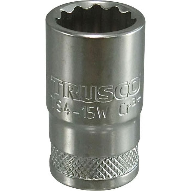 (未使用･未開封品)　TRUSCO(トラスコ) ソケット 12角タイプ 差込角12.7 対辺15mm T4-15W og8985z TS4-15W ソケット(12角) TRUSCO クロムバナジウム鋼(Cr-V)製 差込角