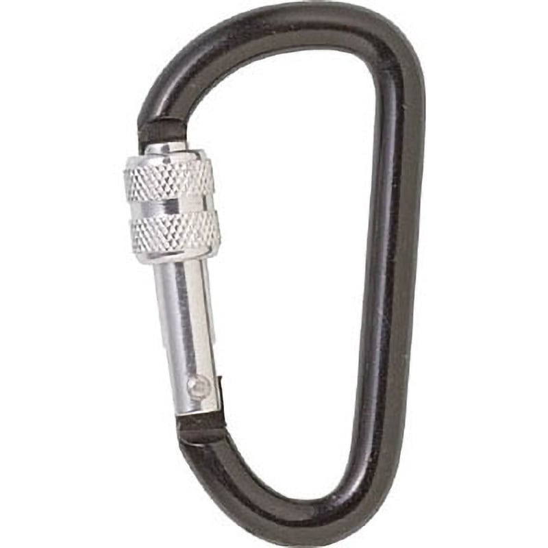 TKNNL880BK ネジロック付カラビナ TRUSCO アルミ製 オフセットD型