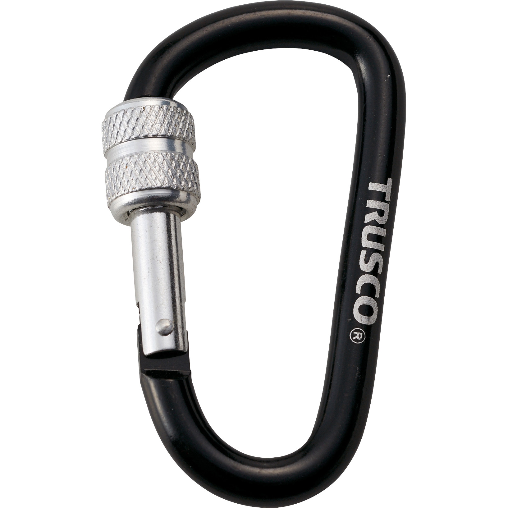 TKNNL880BK ネジロック付カラビナ TRUSCO アルミ製 ブラック色