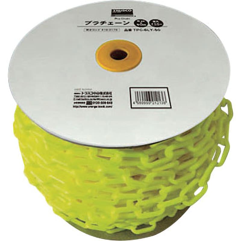 TPC-6LY-50 プラチェーン(50m) TRUSCO 蛍光イエロー色 1巻 TPC TPC-6LY-50 プラチェーン(50m) TRUSCO 蛍光イエロー色 1巻 TPC