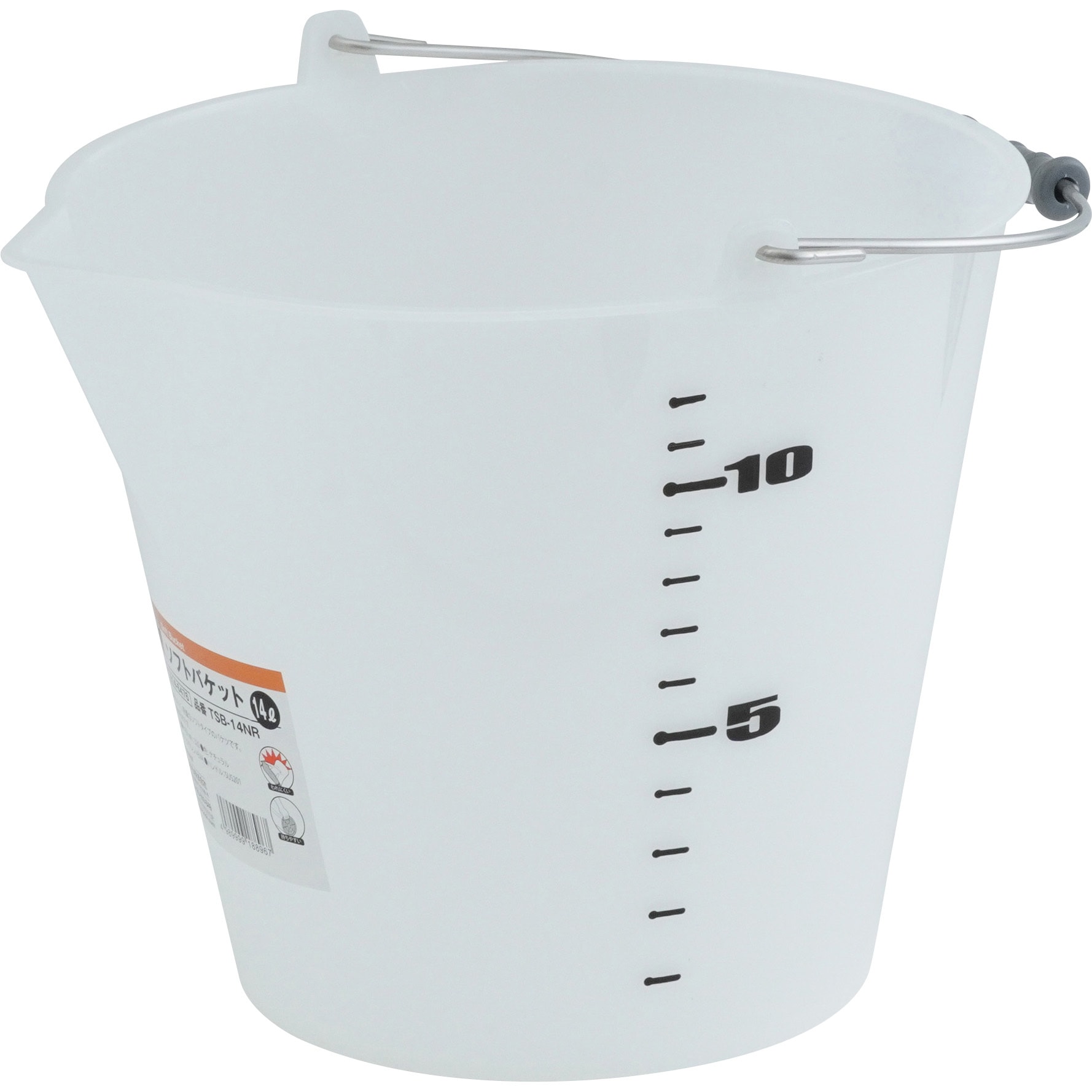 TSB-14NR ソフトバケット TRUSCO 14L 本体 ナチュラル色 TSB-14NR
