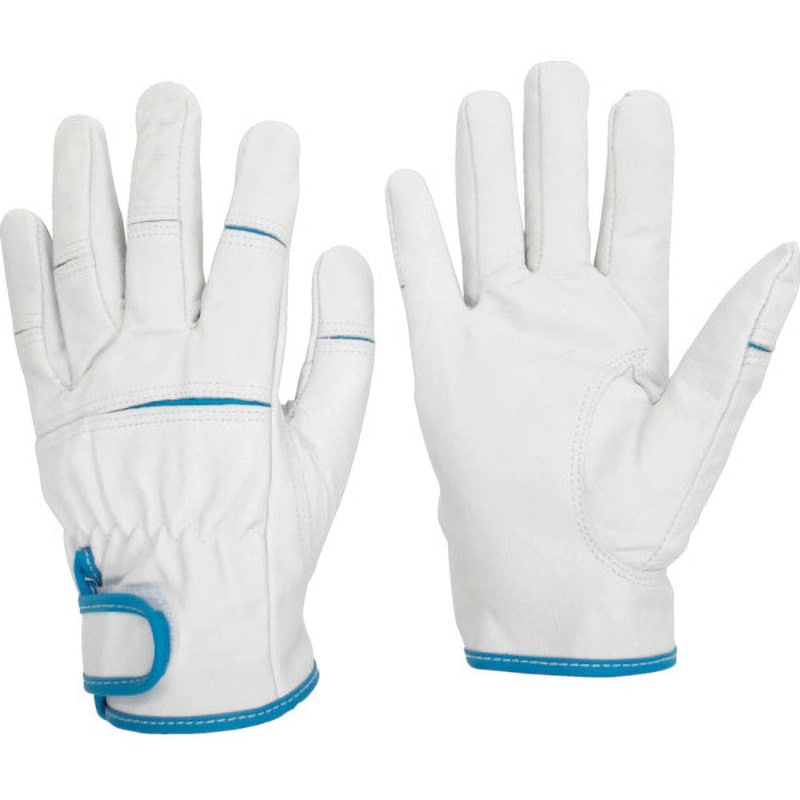 MT-550-M 女性用革手袋 MT-550 ミドリ安全 1双入 ブルー(袖口ふち部分